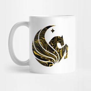 UCF Marble black and gold pegasus Mug